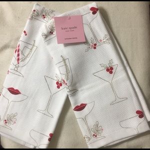 Kate Spade holiday towels, NWT